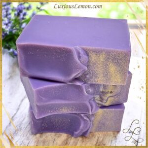 Handcrafted Bulgarian Lavender Goat Milk Bar Soap by Luxious Lemon – natural, moisturizing soap infused with pure Bulgarian lavender essential oil and nourishing goat milk, ideal for sensitive skin.