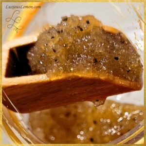Sugar Scrub on Wooden Spoon