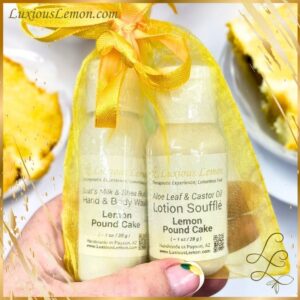 Lemon Pound Cake Sample Lotion and Liquid Wash Set