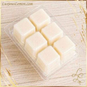 A package of soy wax melts on a table